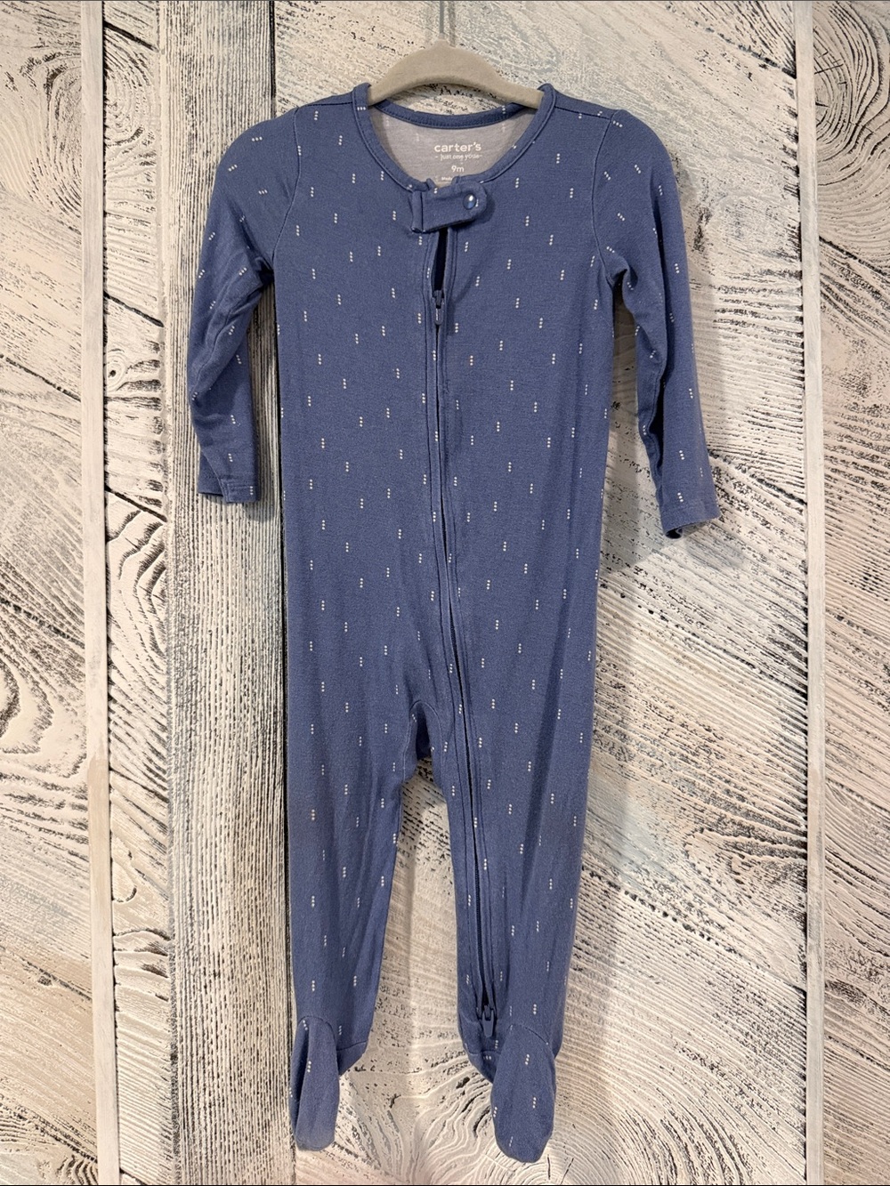 Carter's Blue Footed Zip One-Piece Pajama